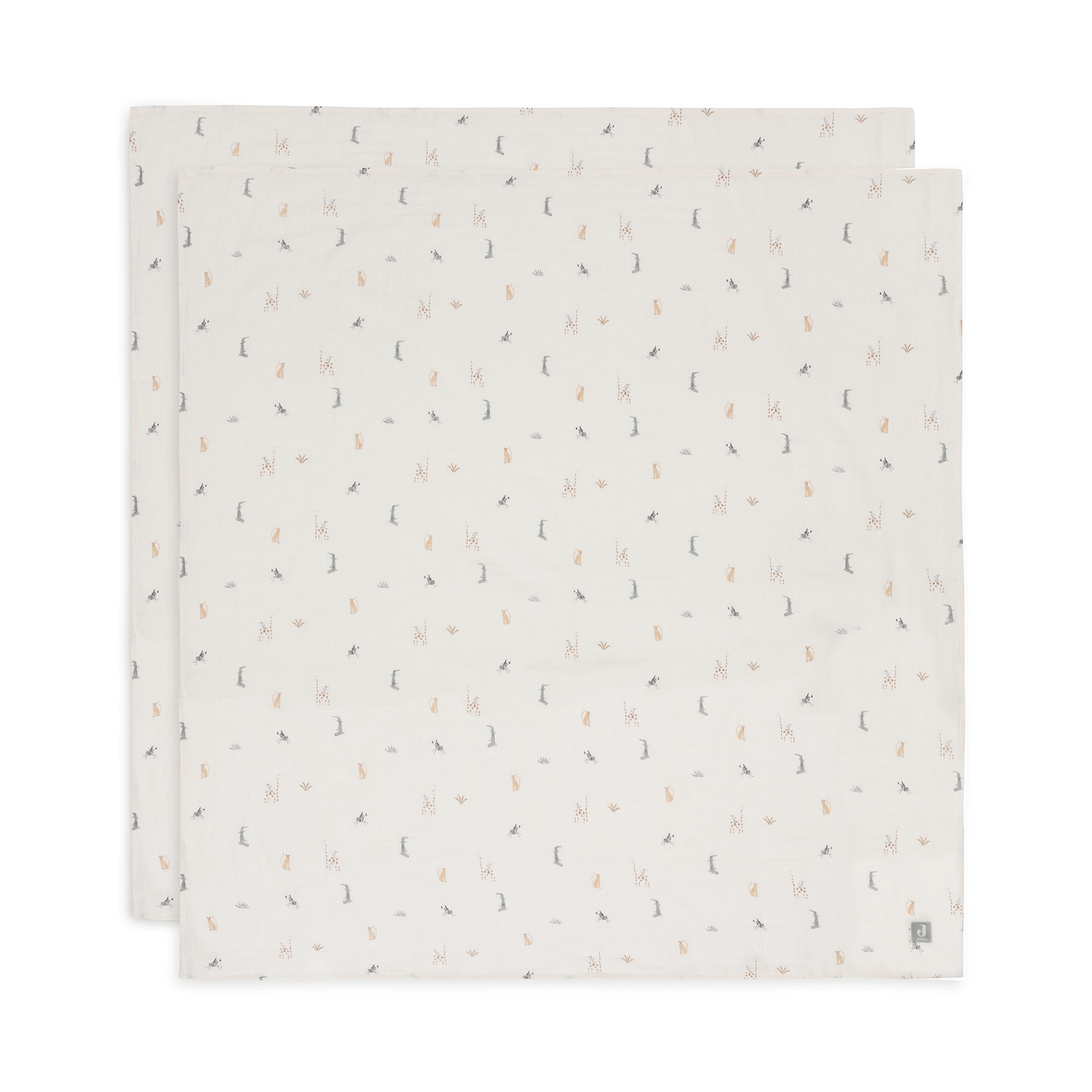 3er-Set Mulltücher Jungle Jambo 70 x 70 cm jollein Beige 2000587189813 1