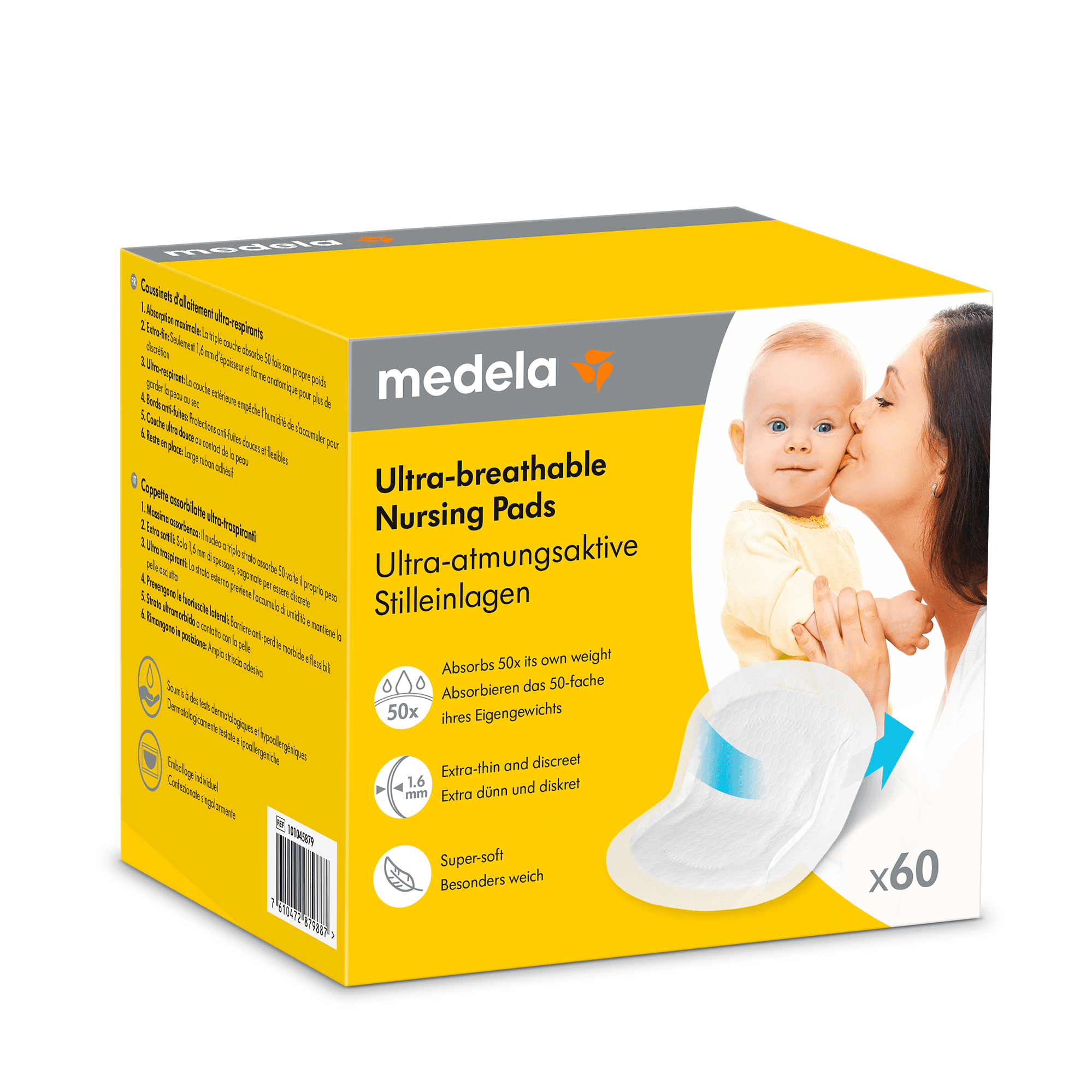 Ultra-atmungsaktive Stilleinlagen medela Weiß 2000586590504 2