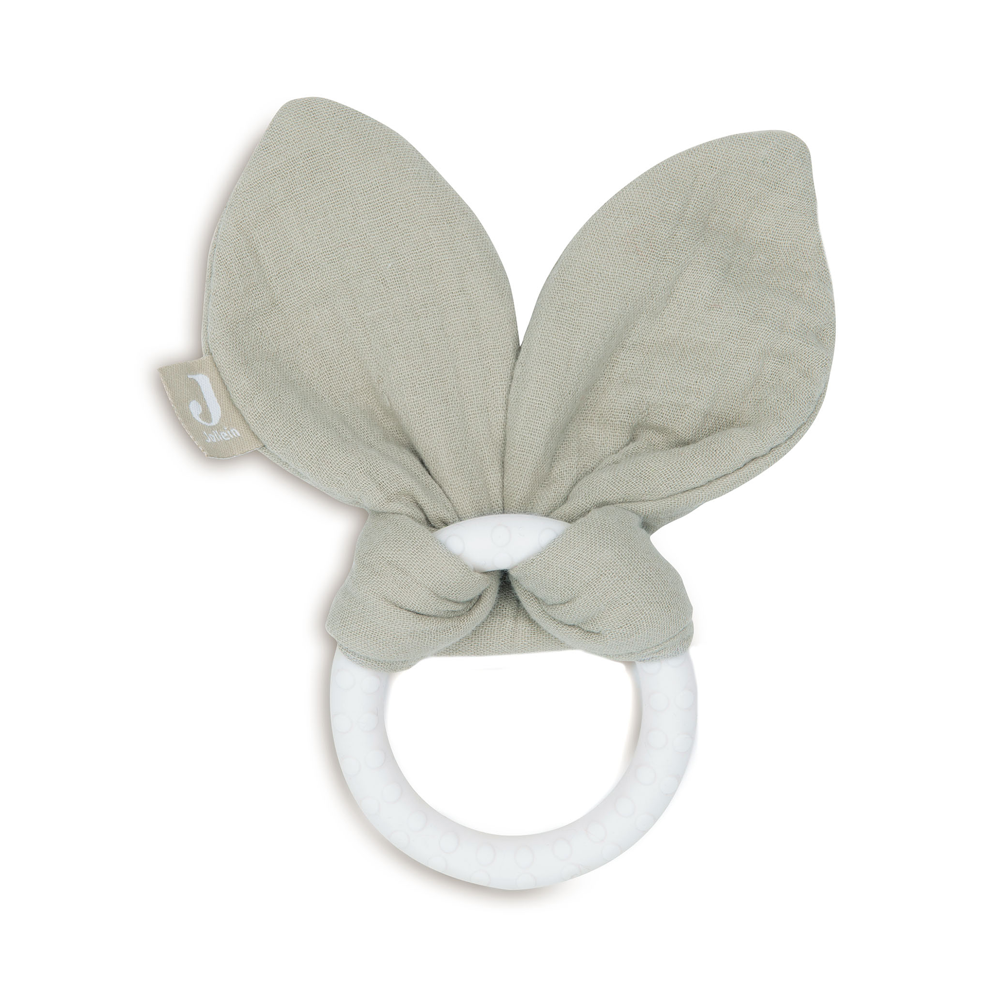 Beißring Silikon Bunny Ears Olive Green jollein Grün 2000586496004 1