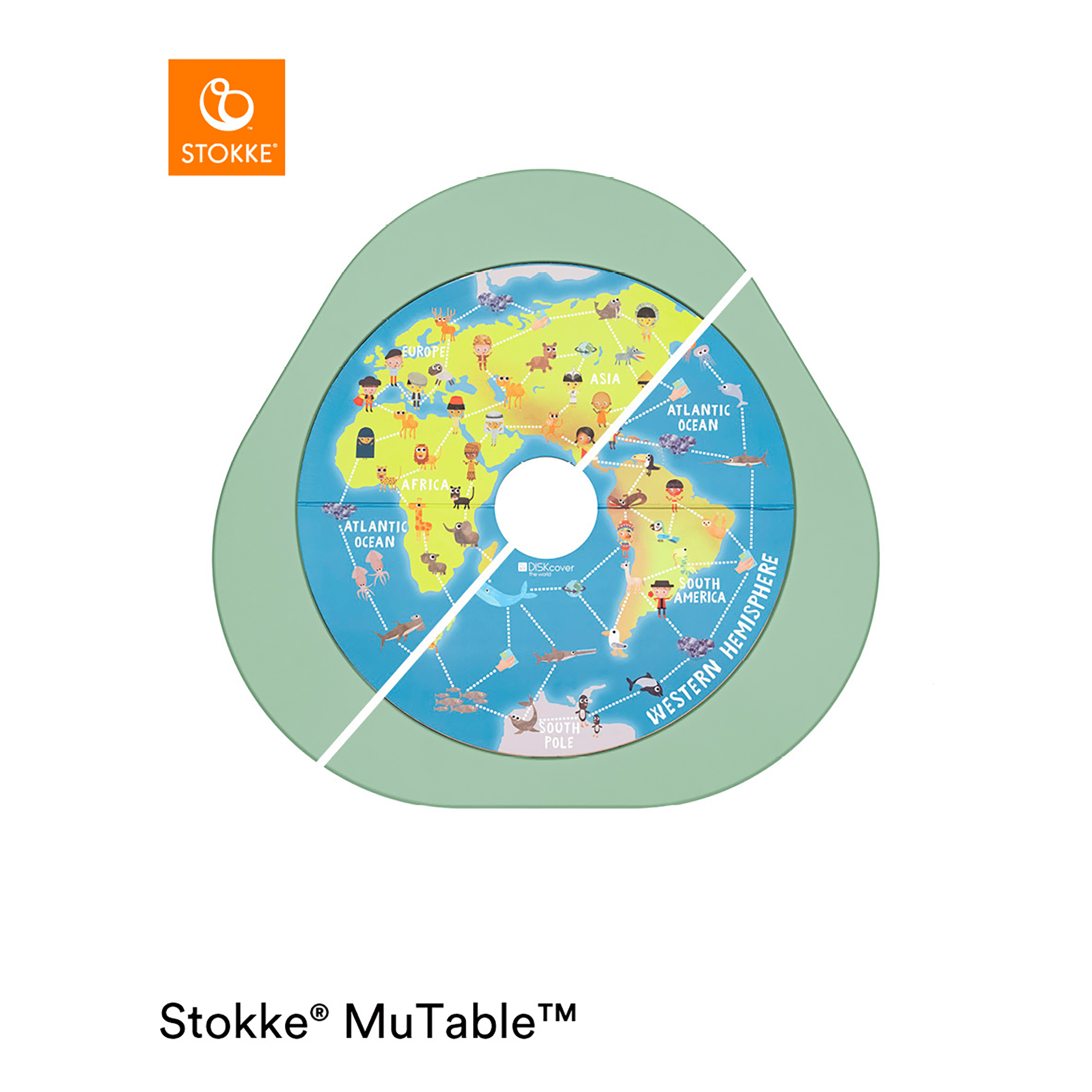 MuTable™ Spielscheibe V2 "Rund um die Welt" STOKKE mehrfarbig Mehrfarbig 2000585150501 1