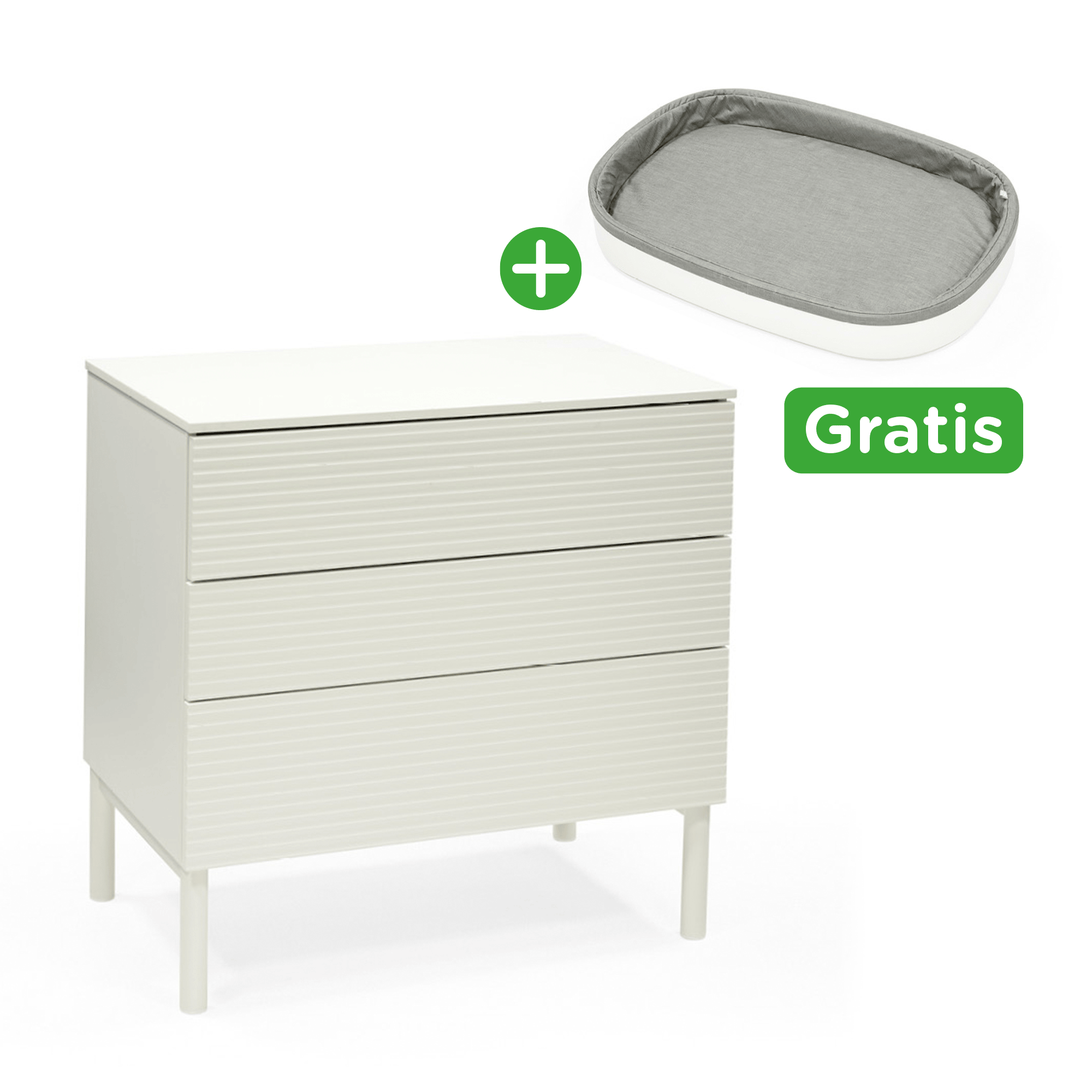 Set Sleepi™ Kommode White Teil 1 & 2 mit Sleepi™ Wickelaufsatz STOKKE Weiß 9000000000579 1