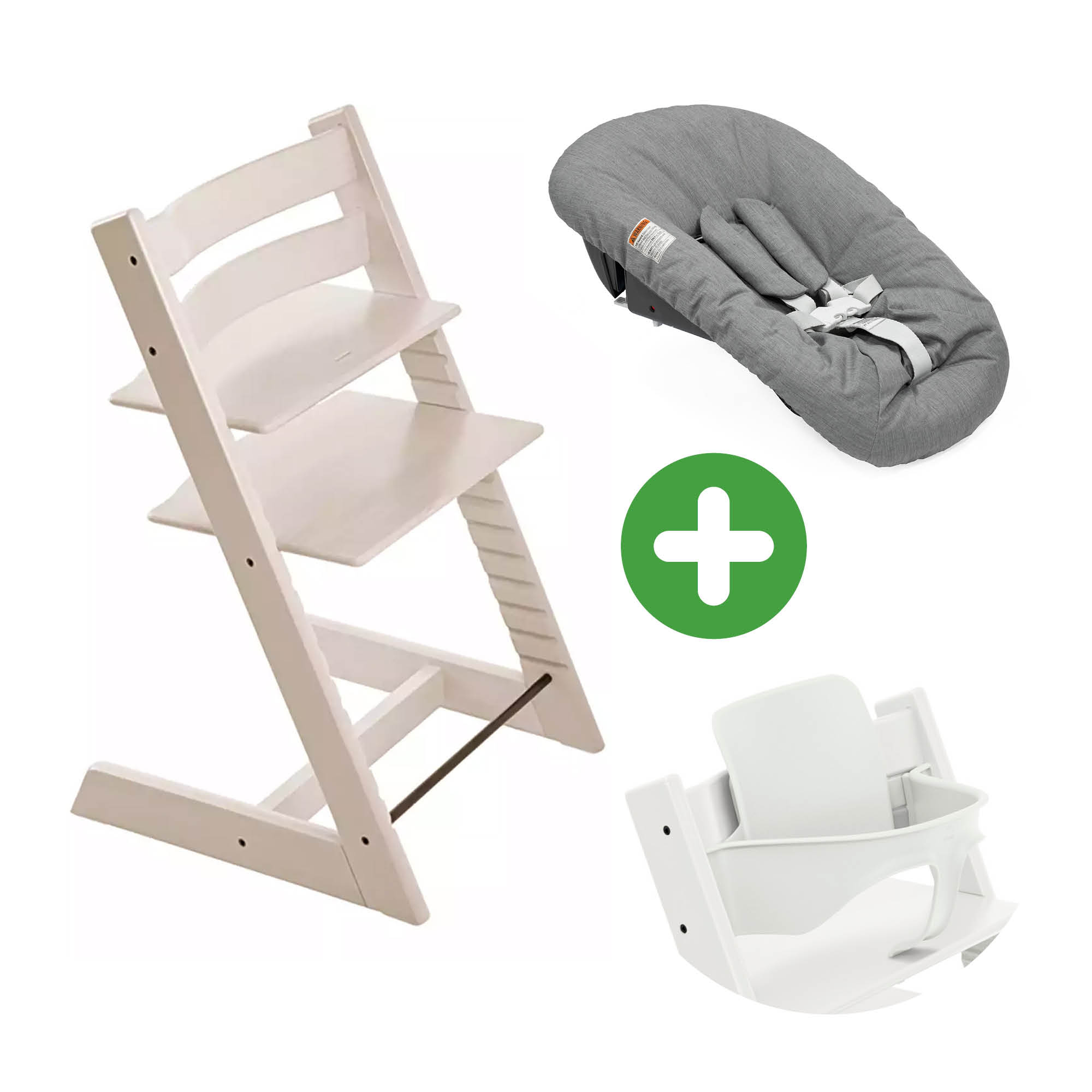 Trio Set Tripp Trapp® Buche Weiß Transparent STOKKE Weiß 9000000000805 1