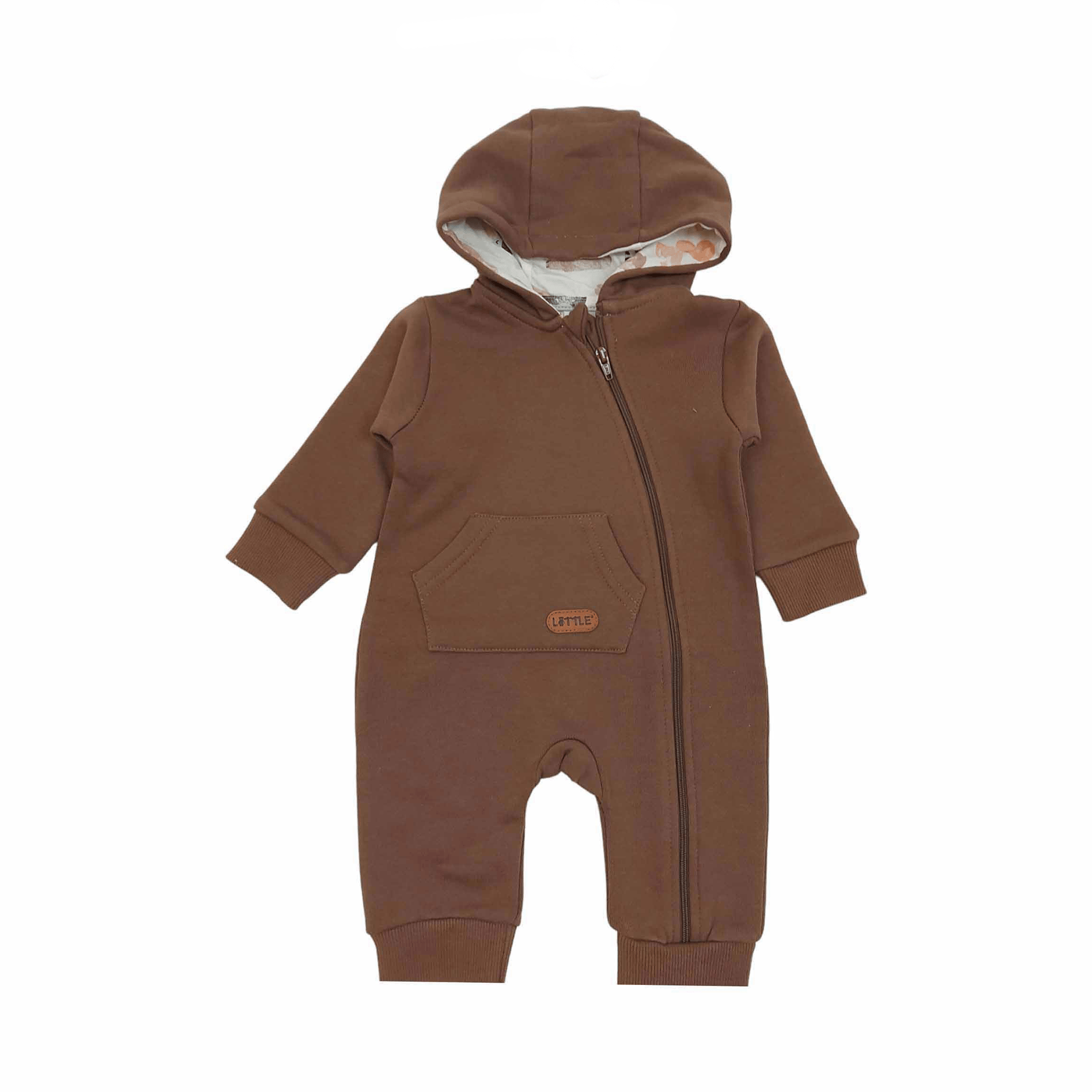 Sweatoverall mit Kängurutasche LITTLE Braun M2000586914805 1