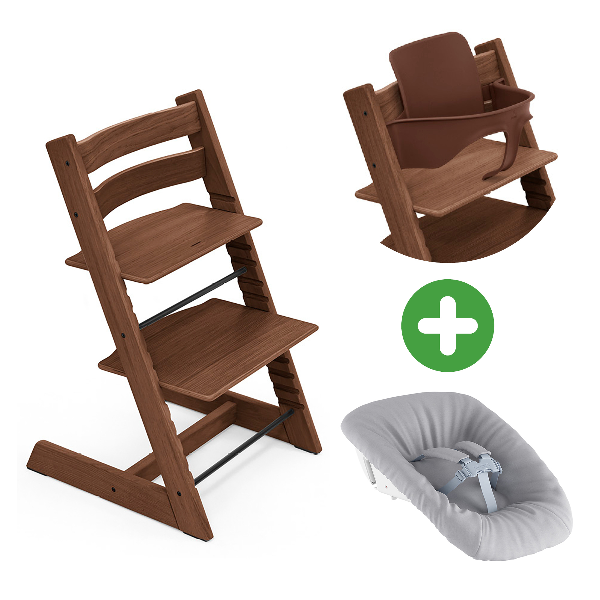 Trio Set Tripp Trapp® Oak Warm Brown STOKKE Braun 9000000000784 1