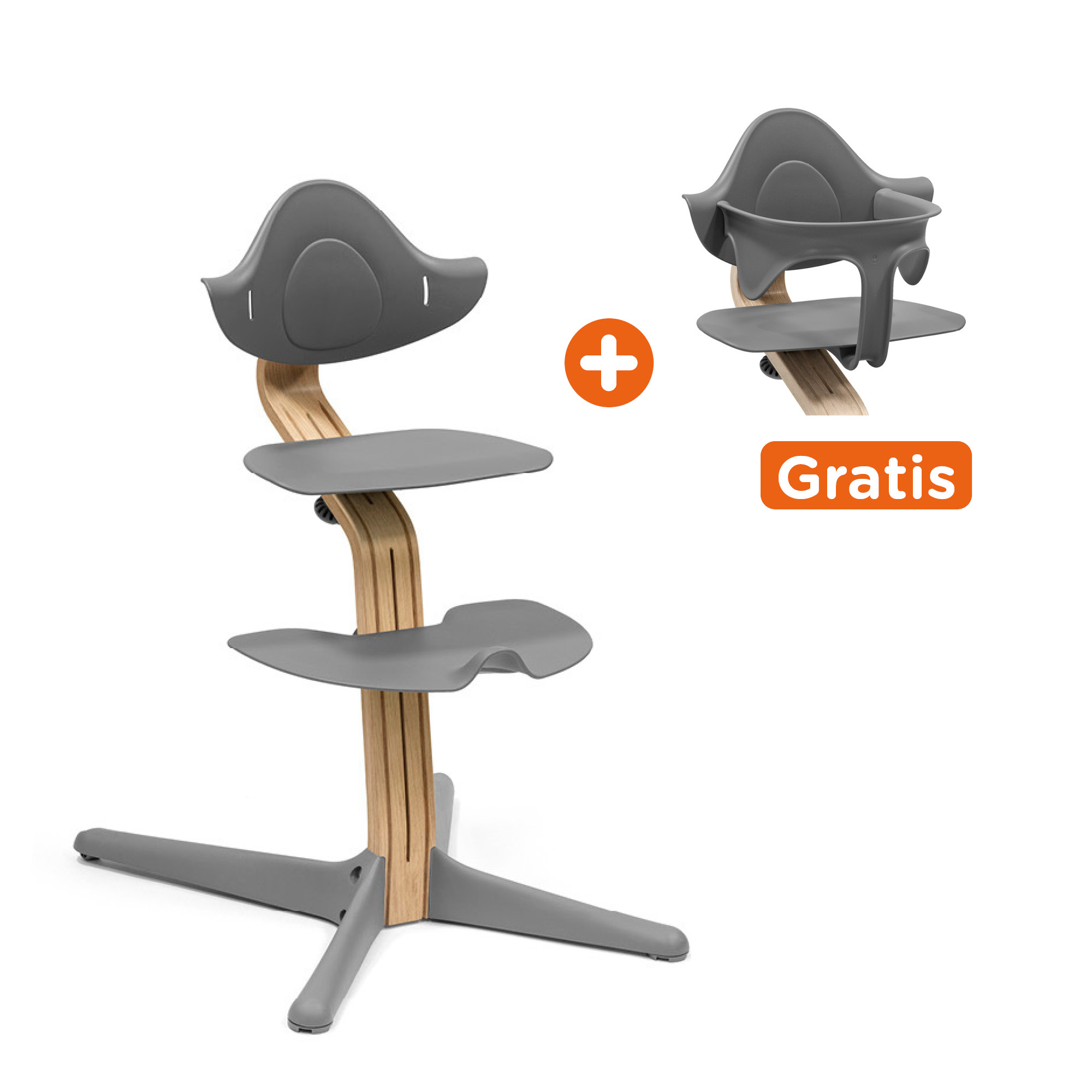 Nomi® Hochstuhl Oak Grey STOKKE Grau 2000584227204 1