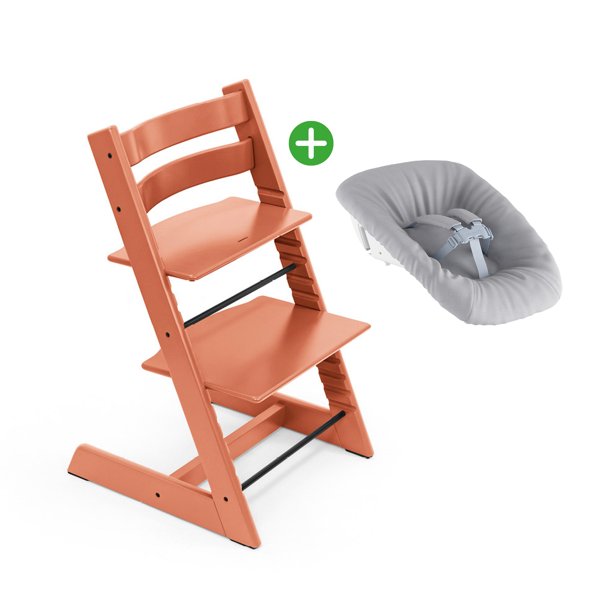 Set Tripp Trapp® Terracotta mit Newborn Set STOKKE Orange 9000000000678 1