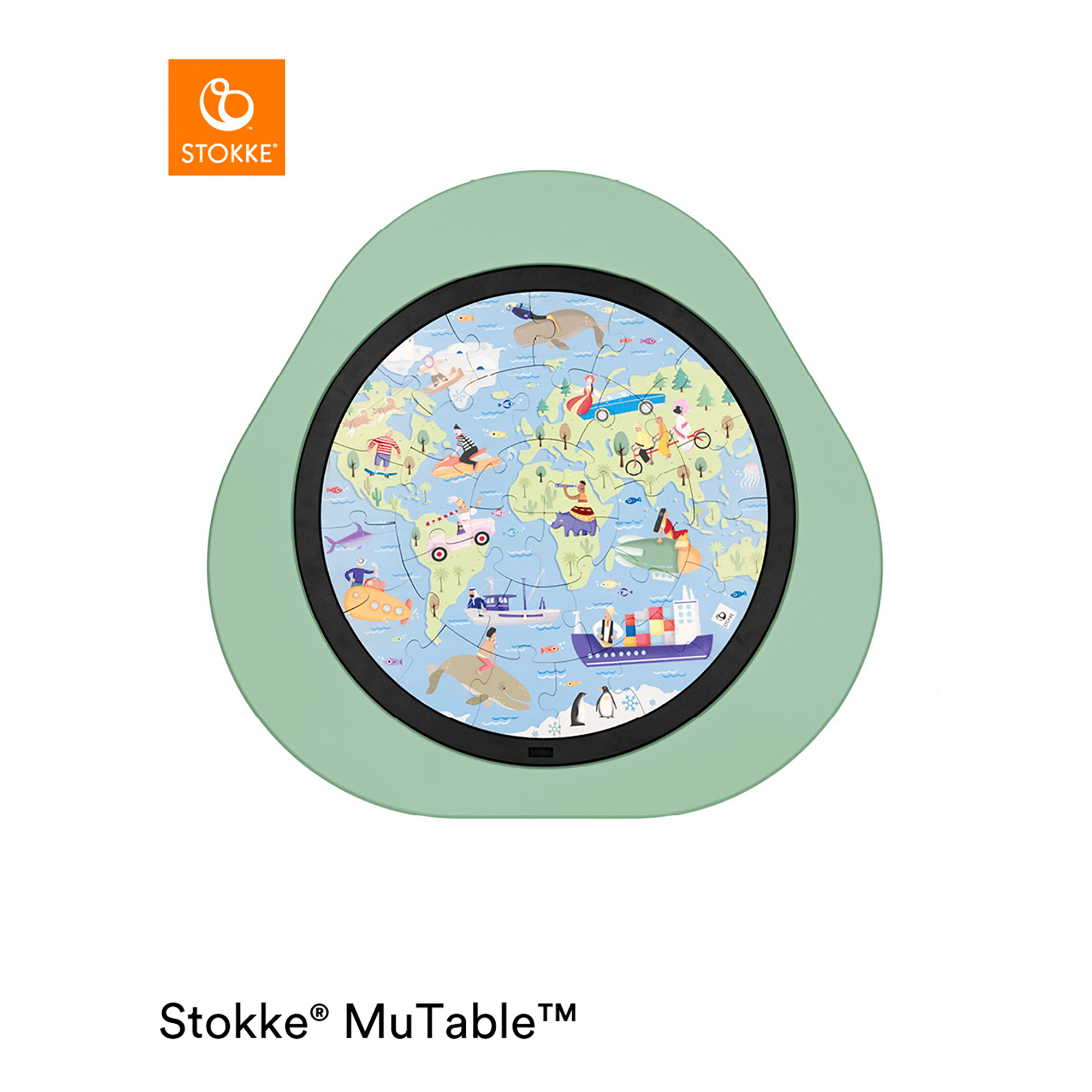 MuTable™ Puzzle V2 "Rund um die Welt" STOKKE Mint 2000585150204 1