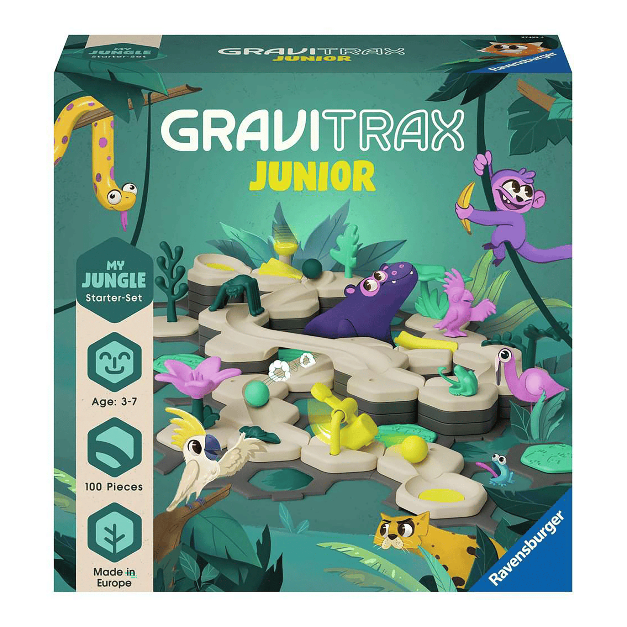 GraviTrax Junior Starter-Set L Jungle Ravensburger Grün 2000585633806 1