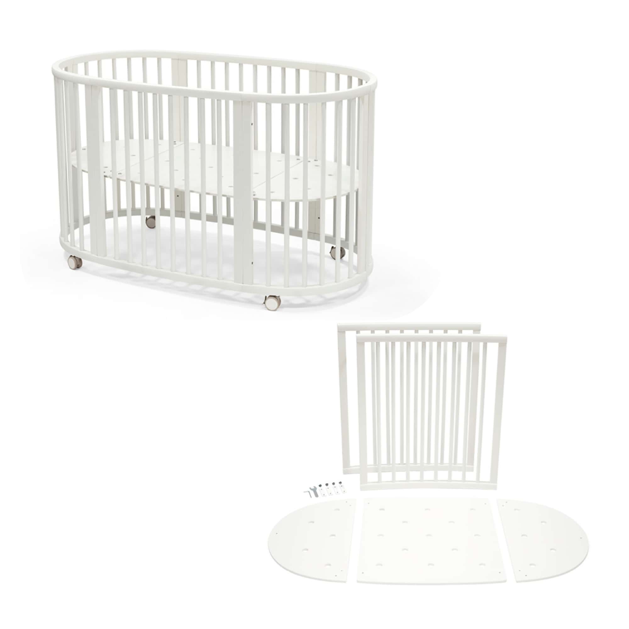 Set Sleepi™ V3 mit Bettverlängerung Weiß STOKKE Weiß 9000000000782 1